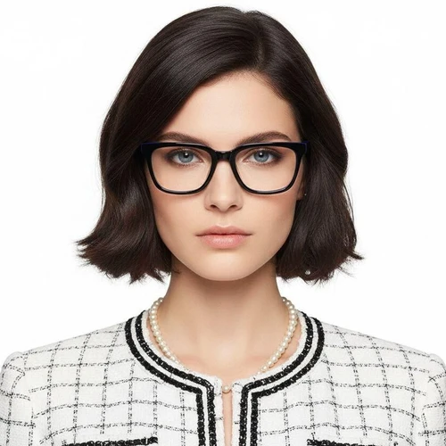 Rectangular Blue Acetate Glasses #BS2012-0059