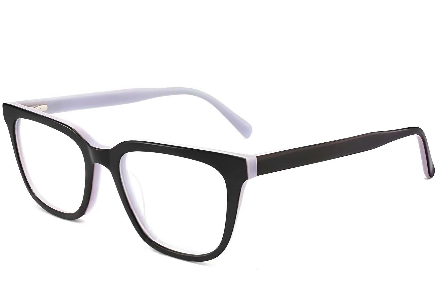 Rectangular Purple Acetate Glasses #BS2012-0060