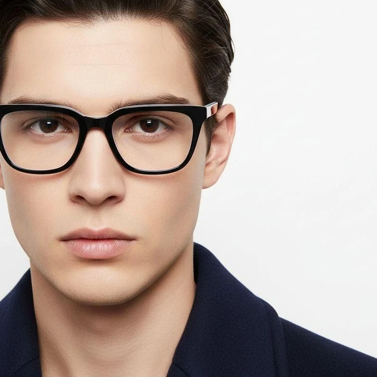 Rectangular Purple Acetate Glasses #BS2012-0060