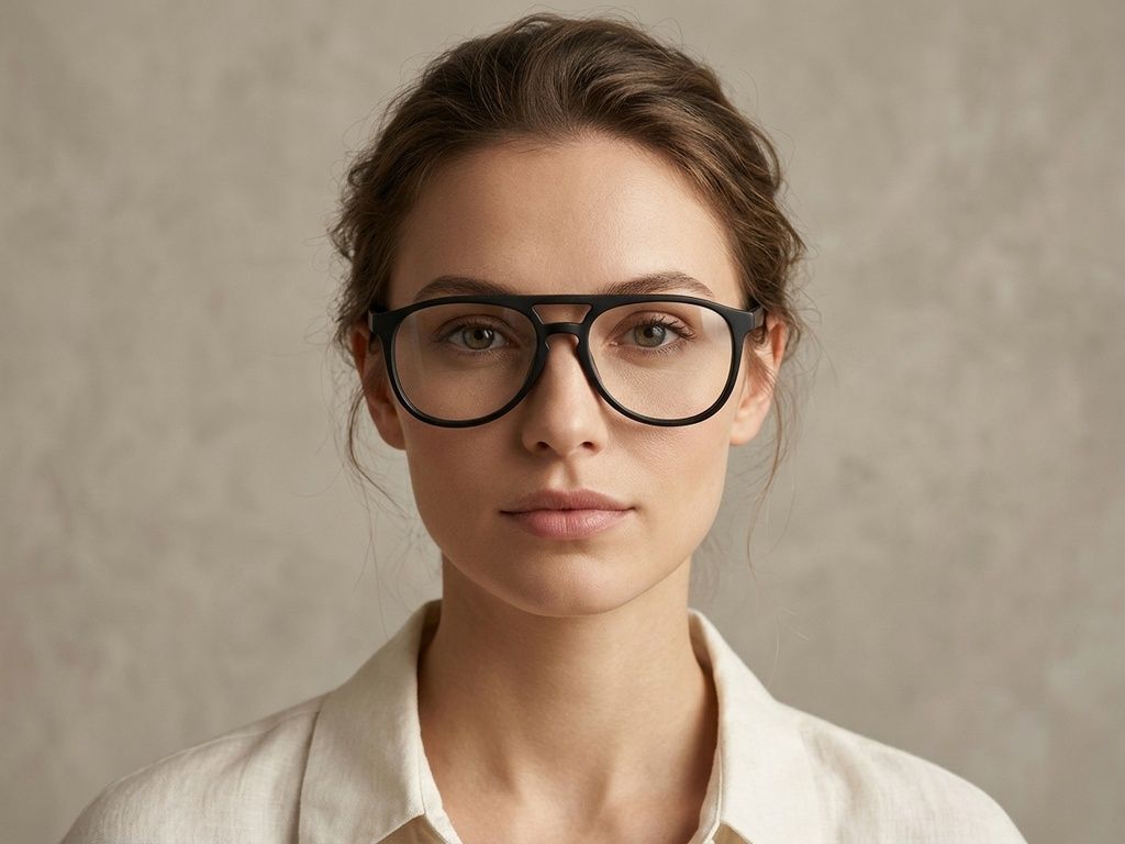 Aviator Zwarte Acetaat Bril #BS2012-0062