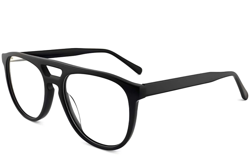 Aviator Black Acetate Glasses #BS2012-0062