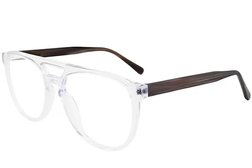 Lunettes aviateur transparentes en acétate #BS2012-0065