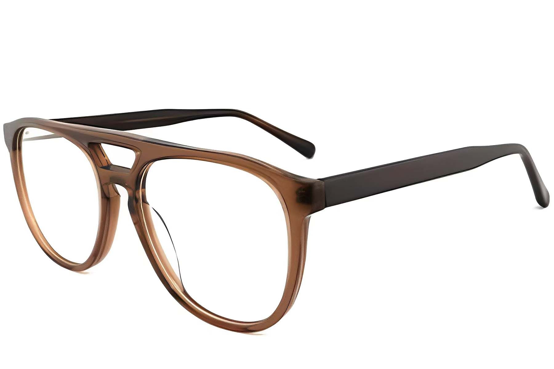Aviator Brown Acetate Glasses #BS2012-0066