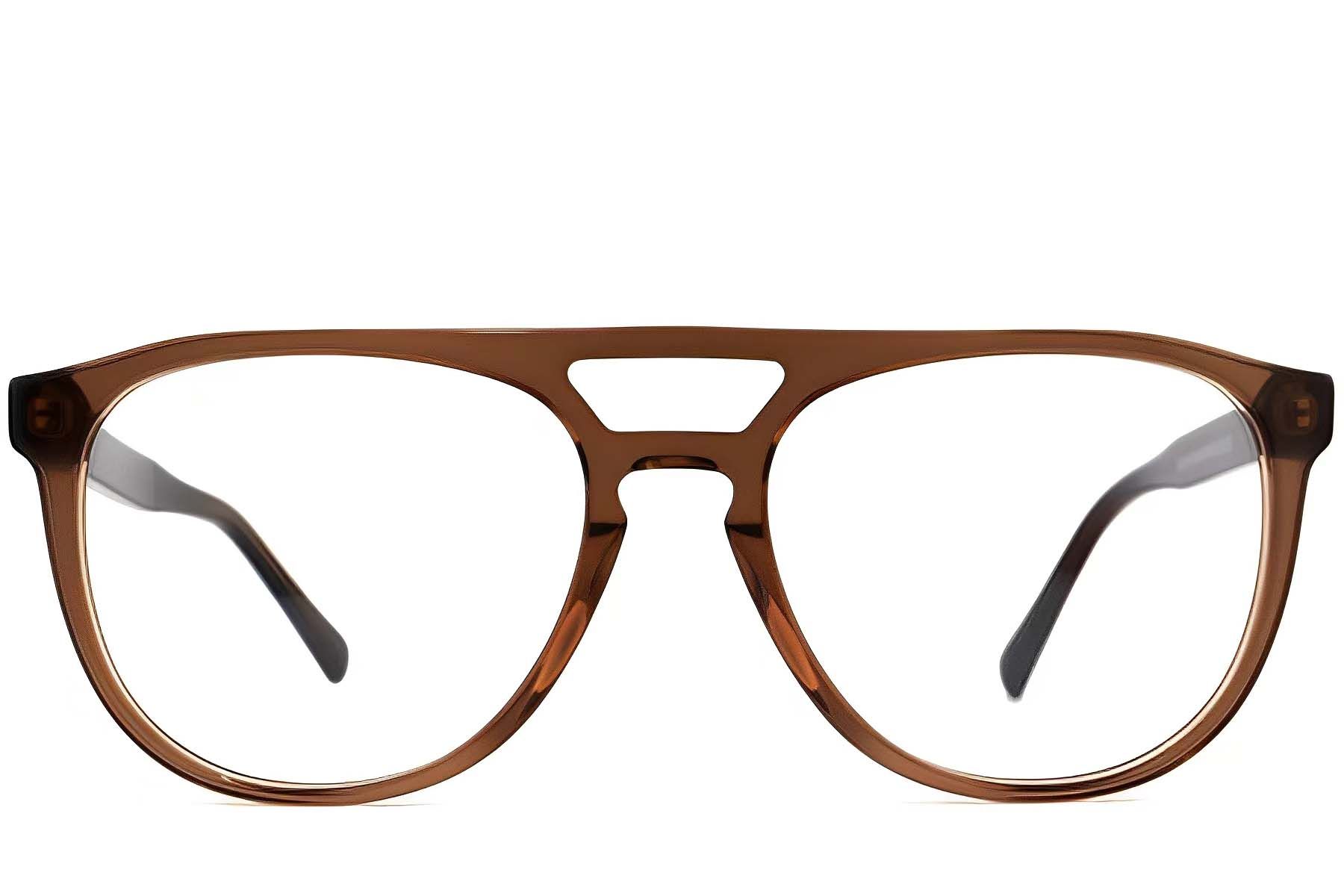 Aviator Brown Acetate Glasses #BS2012-0066