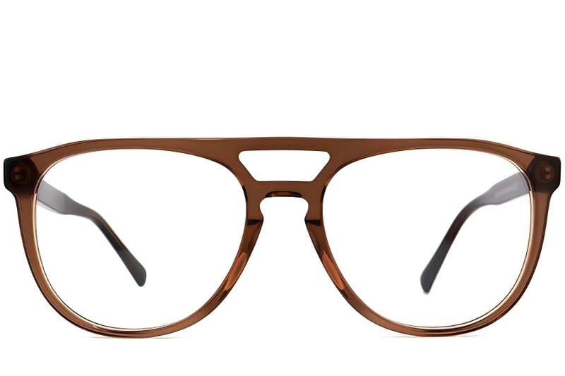 Aviator Brown Acetate Glasses #BS2012-0066