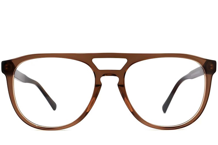 Lunettes aviateur en acétate marron #BS2012-0066