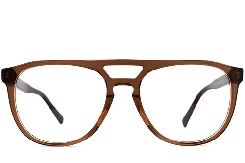 Aviator Brown Acetate Glasses #BS2012-0066