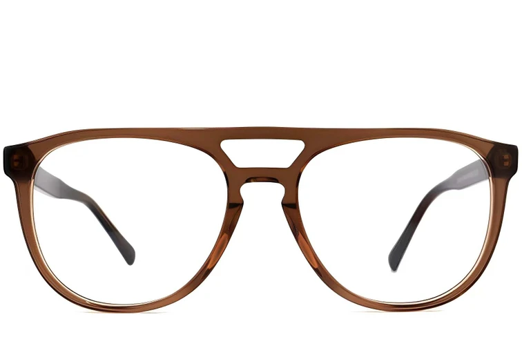 Lunettes aviateur en acétate marron #BS2012-0066