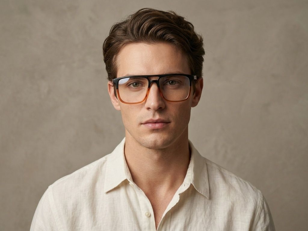 Aviator Brown Acetate Glasses #BS2012-0070