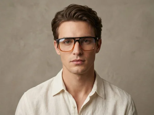 Lunettes aviateur en acétate marron #BS2012-0070