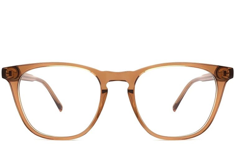 Gafas ovaladas de acetato marrón #BS2012-0073