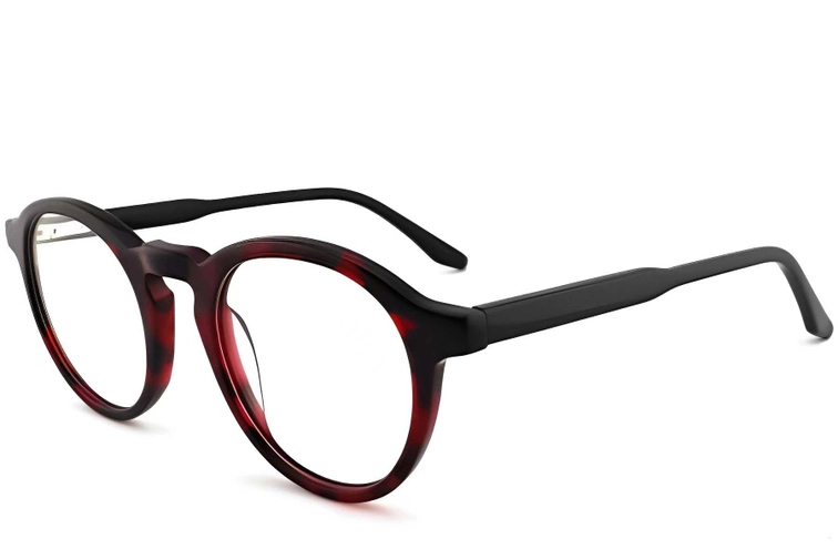 Round Tortoiseshell Acetate Glasses #BS2012-0077