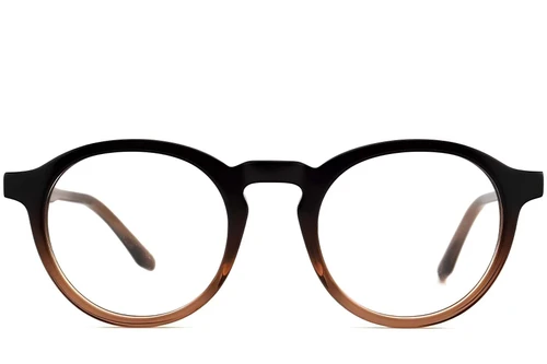 Round Brown Acetate Glasses #BS2012-0080