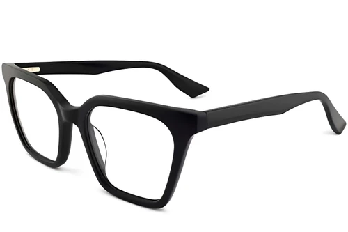 Rectangular Black Acetate Glasses #BS2012-0081