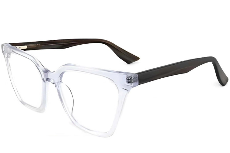 Rectangular Transparent Acetate Glasses #BS2012-0085