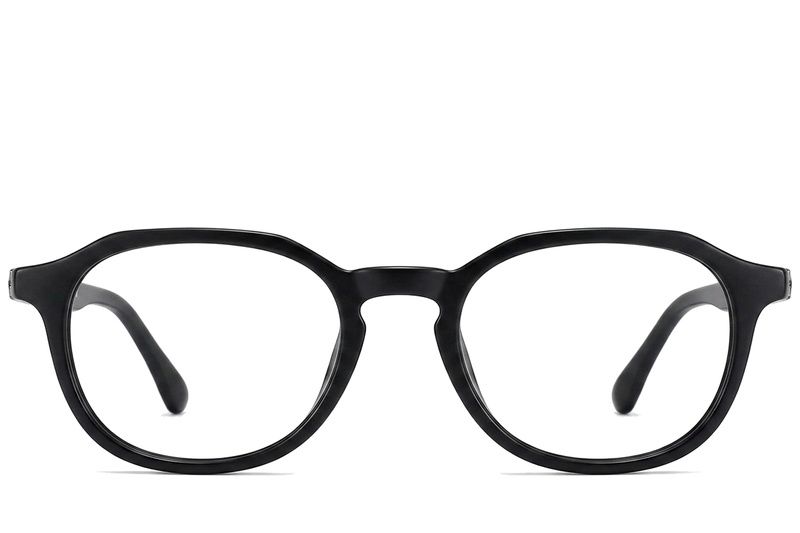 Oval Black Acetate Glasses #BS2012-0086