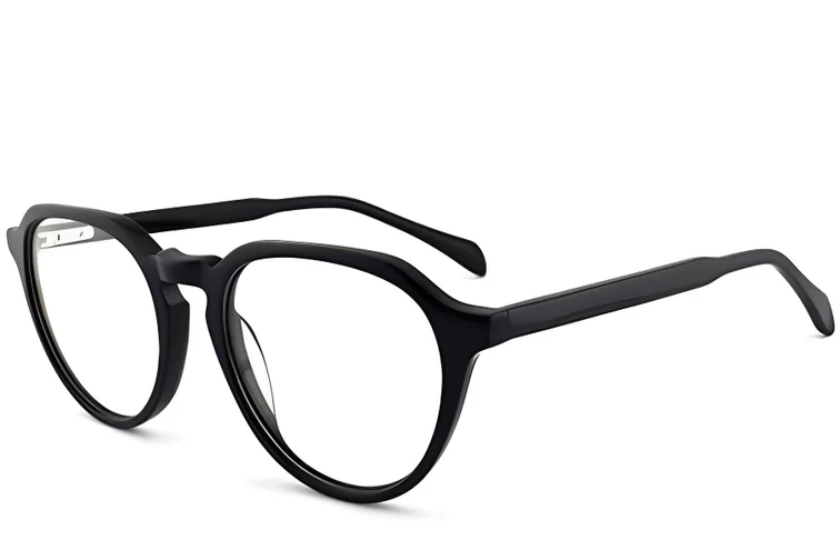 Gafas ovaladas de acetato negro #BS2012-0086