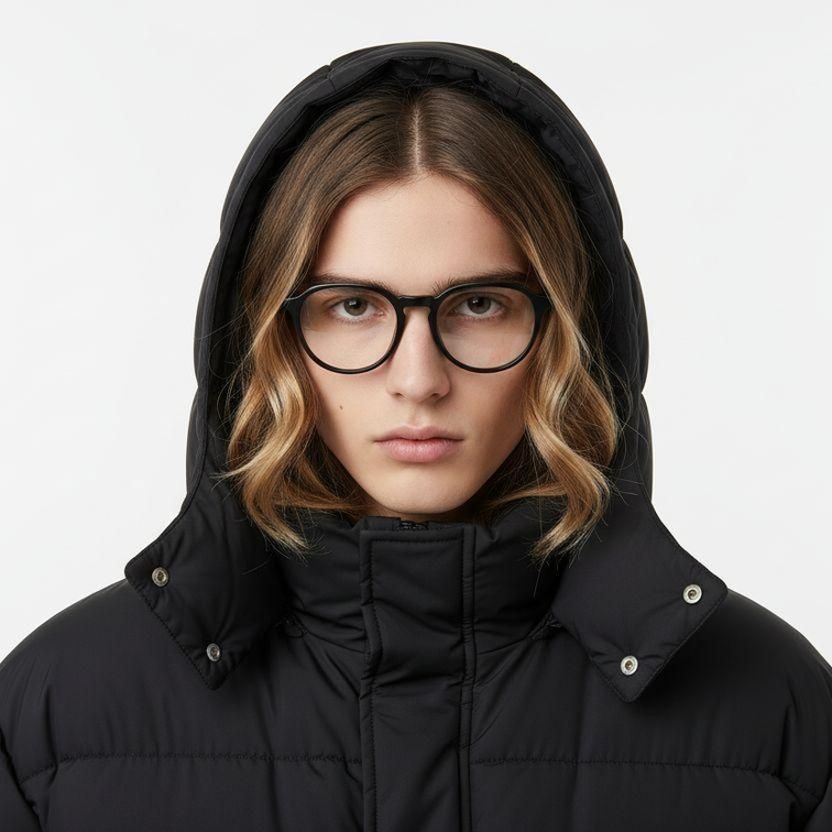 Gafas ovaladas de acetato negro #BS2012-0086