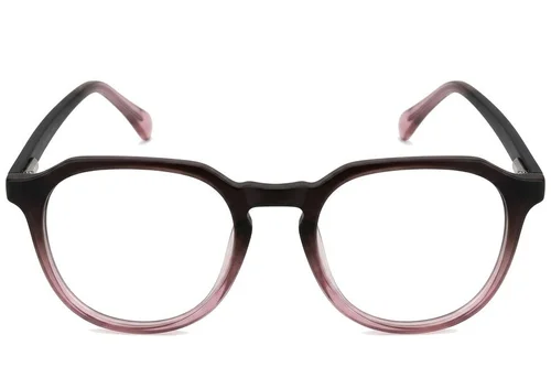 Lunettes ovales en acétate gris #BS2012-0087