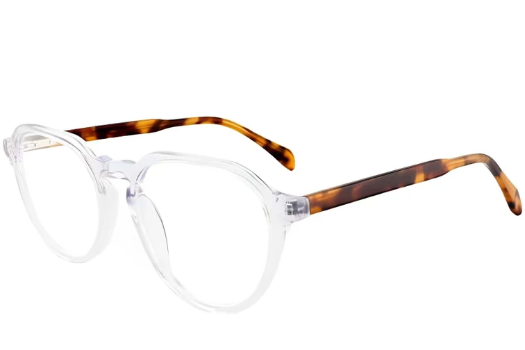 Oval Transparent Acetate Glasses #BS2012-0088