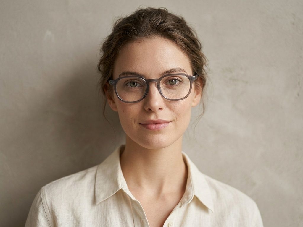 Oval Grey Acetate Glasses #BS2012-0089