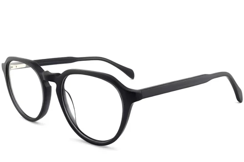 Lunettes ovales en acétate gris #BS2012-0089