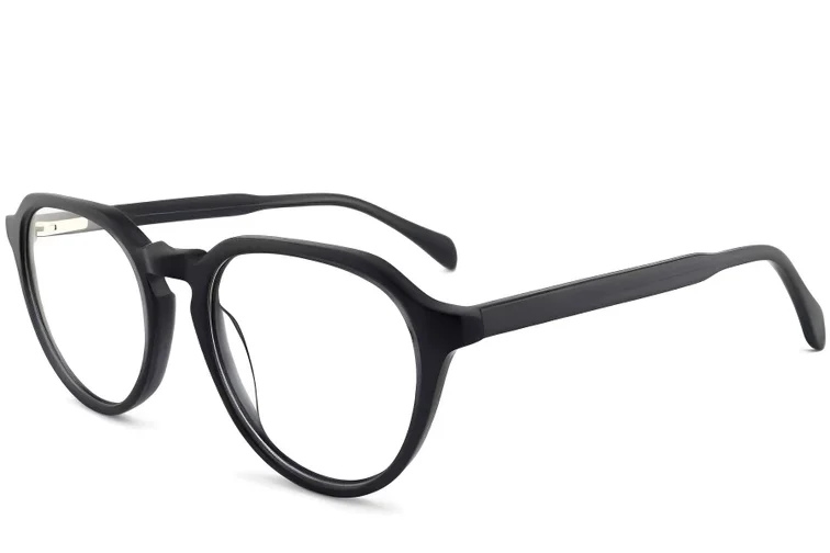 Lunettes ovales en acétate gris #BS2012-0089
