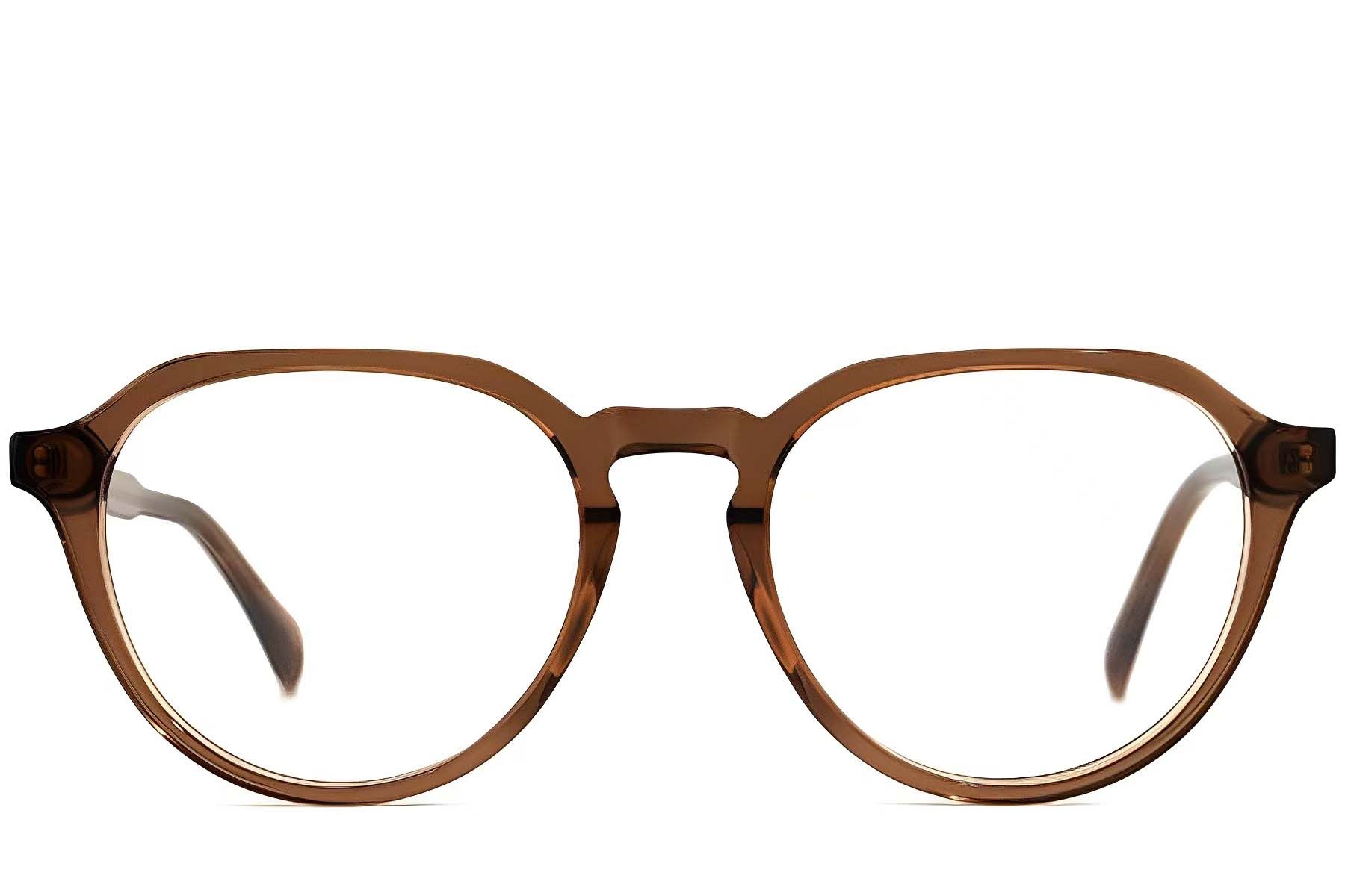 Oval Brown Acetate Glasses #BS2012-0090