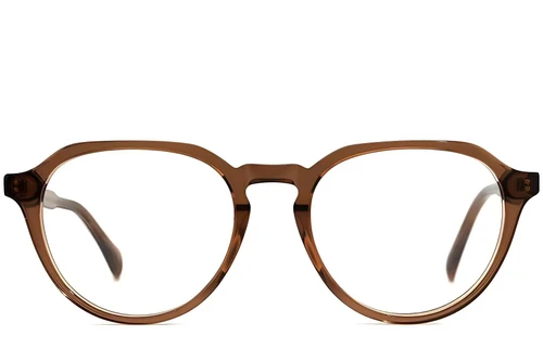 Oval Brown Acetate Glasses #BS2012-0090
