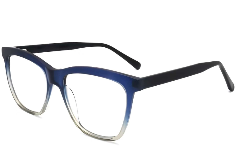 Gafas rectangulares de acetato azul #BS2012-0092