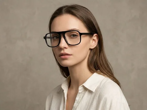 Lunettes aviateur en acétate noir #BS2012-0097