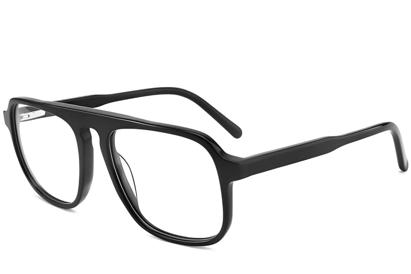 Aviator Black Acetate Glasses #BS2012-0097