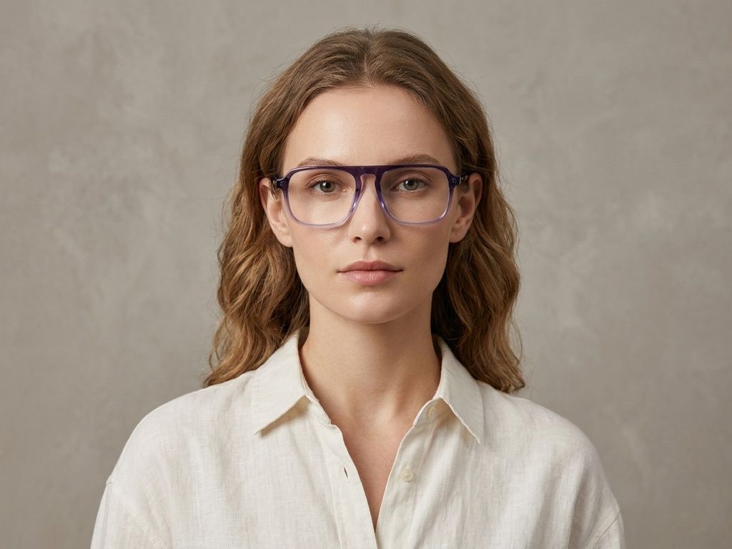 Aviator Purple Acetate Glasses #BS2012-0098