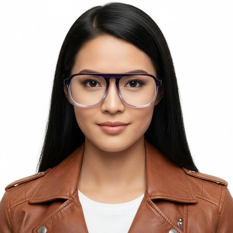 Aviator Purple Acetate Glasses #BS2012-0098