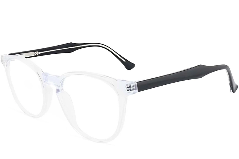 Oval Transparent Acetate Glasses #BS2012-0103