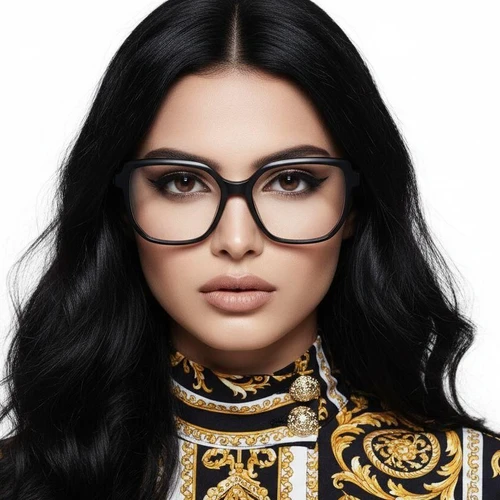 Irregular Black Acetate Glasses #BS2012-0104