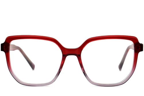 Irregular Red Acetate Glasses #BS2012-0105