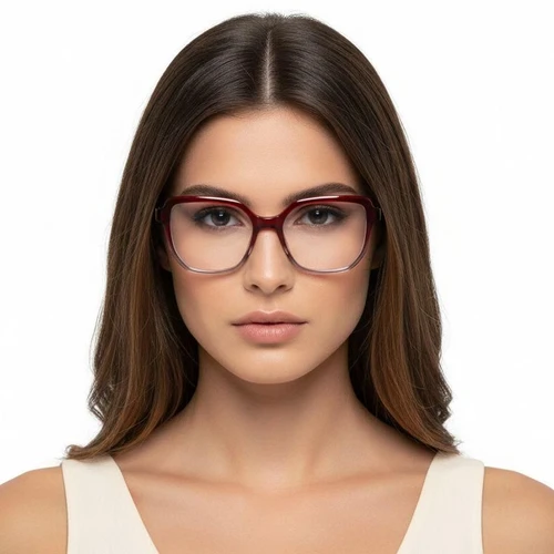 Irregular Red Acetate Glasses #BS2012-0105