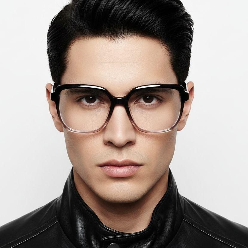 Irregular Grey Acetate Glasses #BS2012-0107