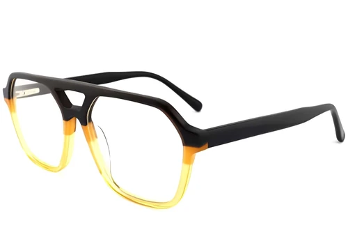 Aviator Yellow Acetate Glasses #BS2012-0114