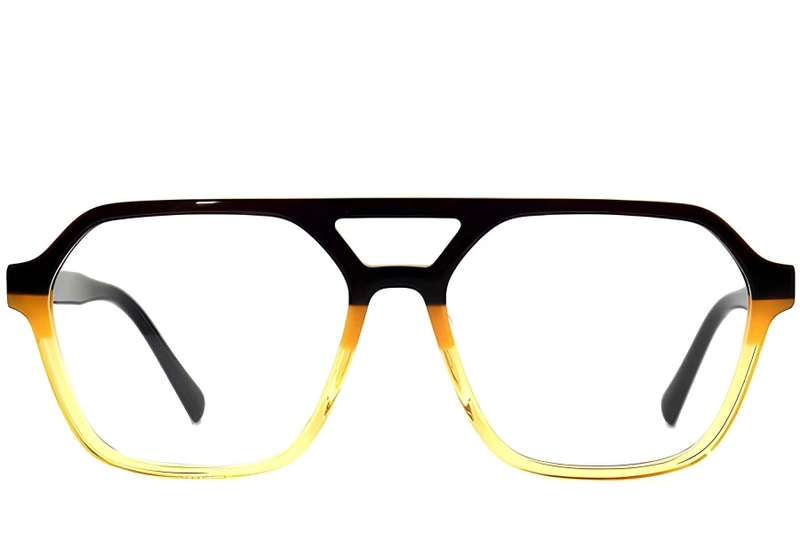Aviator Yellow Acetate Glasses #BS2012-0114