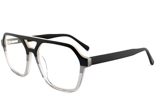 Aviator Grey Acetate Glasses #BS2012-0115