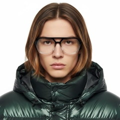 Aviator Grey Acetate Glasses #BS2012-0115