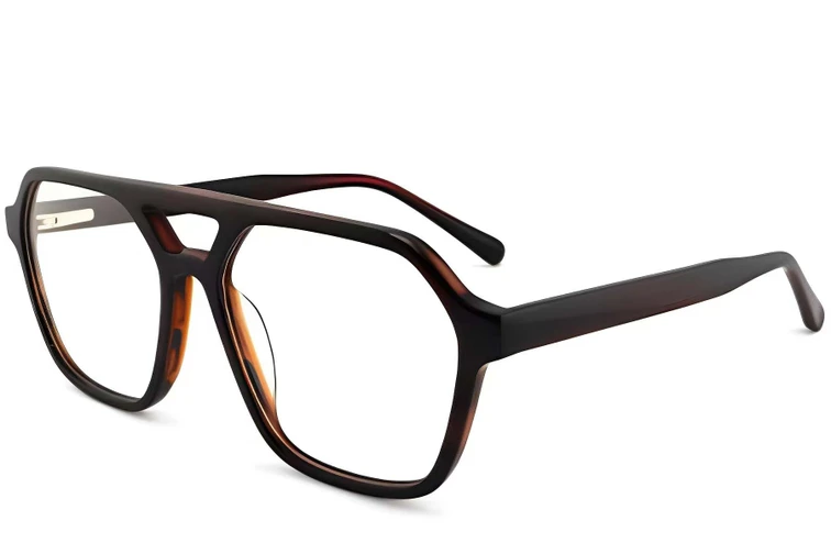 Aviator Red Acetate Glasses #BS2012-0116
