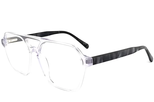Aviator Transparent Acetate Glasses #BS2012-0117