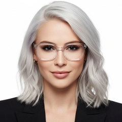 Rectangular Transparent Acetate Glasses #BS2012-0119