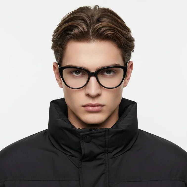 Gafas de acetato negras con forma de mariposa #BS2012-0123