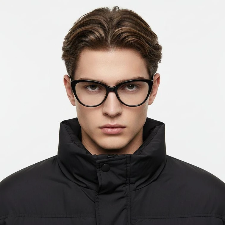 Gafas de acetato negras con forma de mariposa #BS2012-0123