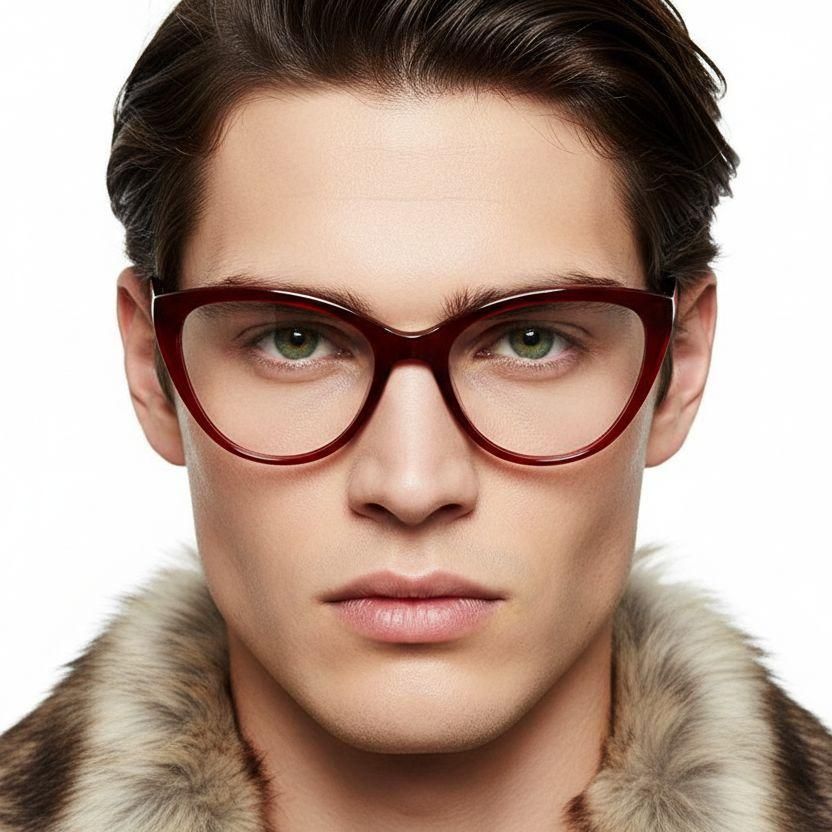 Gafas de acetato con forma de mariposa roja #BS2012-0124