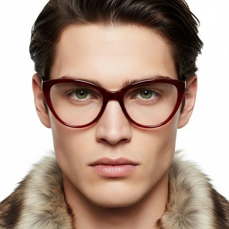 Gafas de acetato con forma de mariposa roja #BS2012-0124